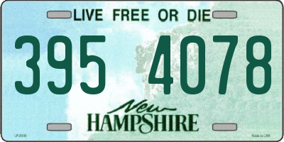 NH license plate 3954078