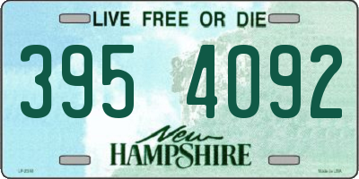 NH license plate 3954092