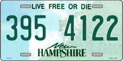 NH license plate 3954122