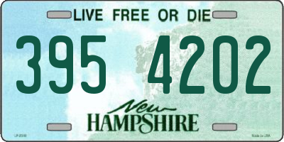 NH license plate 3954202