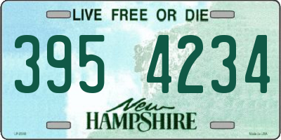 NH license plate 3954234