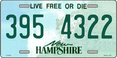 NH license plate 3954322