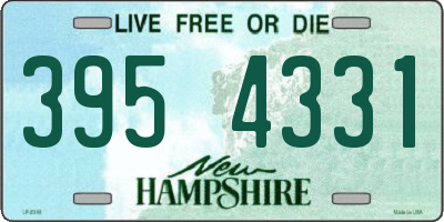 NH license plate 3954331