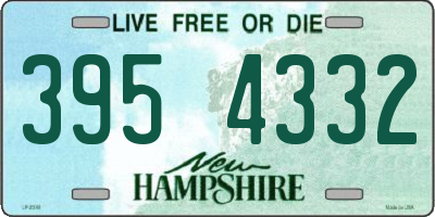 NH license plate 3954332