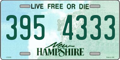 NH license plate 3954333