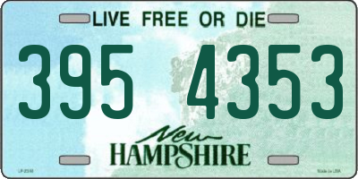NH license plate 3954353