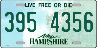 NH license plate 3954356