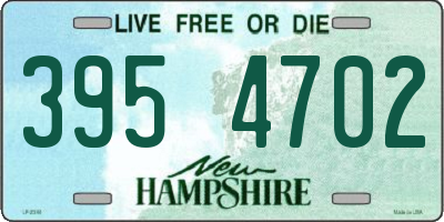 NH license plate 3954702