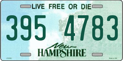 NH license plate 3954783