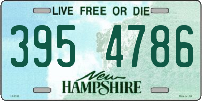 NH license plate 3954786