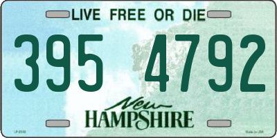 NH license plate 3954792