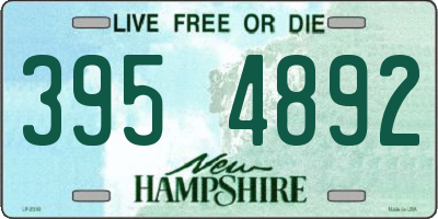 NH license plate 3954892