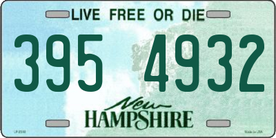 NH license plate 3954932