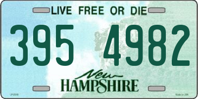 NH license plate 3954982