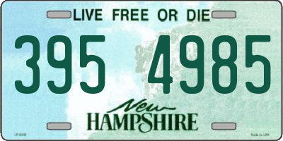 NH license plate 3954985
