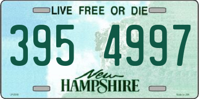 NH license plate 3954997