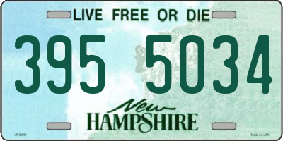 NH license plate 3955034