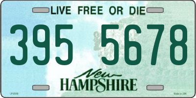 NH license plate 3955678