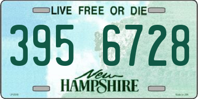 NH license plate 3956728