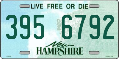 NH license plate 3956792