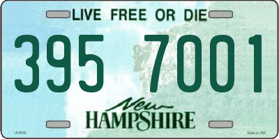 NH license plate 3957001