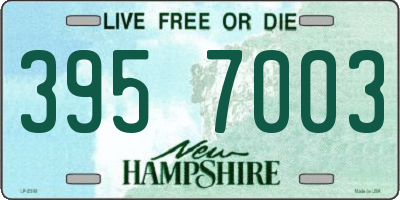 NH license plate 3957003