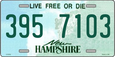 NH license plate 3957103