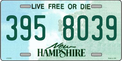 NH license plate 3958039