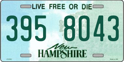 NH license plate 3958043
