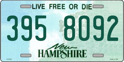 NH license plate 3958092