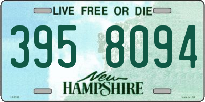 NH license plate 3958094