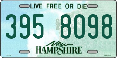 NH license plate 3958098