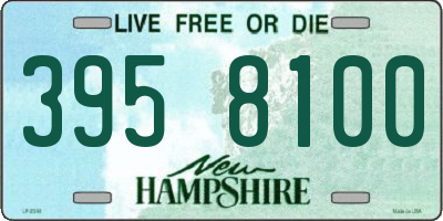 NH license plate 3958100