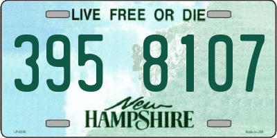 NH license plate 3958107