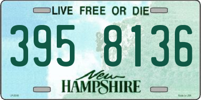NH license plate 3958136