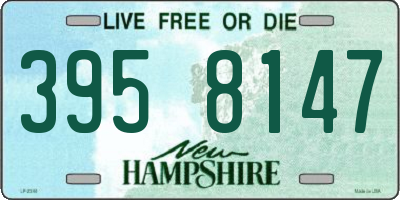 NH license plate 3958147