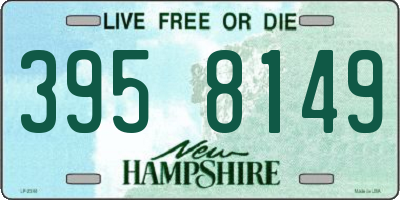 NH license plate 3958149