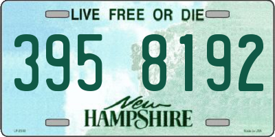 NH license plate 3958192