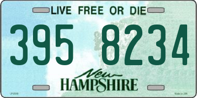 NH license plate 3958234