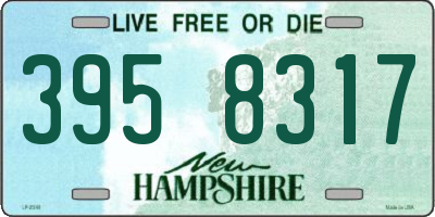 NH license plate 3958317