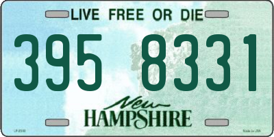 NH license plate 3958331