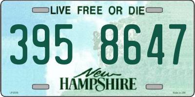 NH license plate 3958647