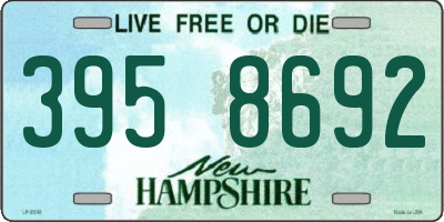 NH license plate 3958692