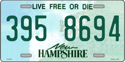NH license plate 3958694