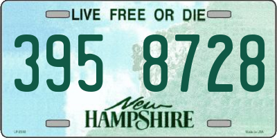 NH license plate 3958728