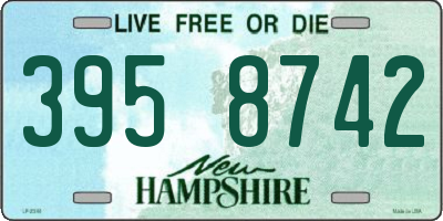 NH license plate 3958742