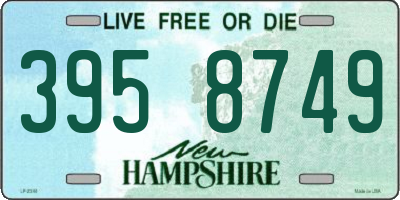NH license plate 3958749