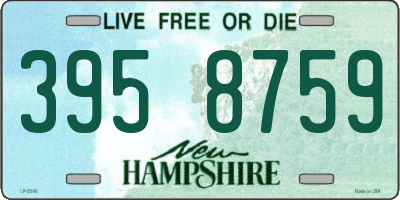 NH license plate 3958759