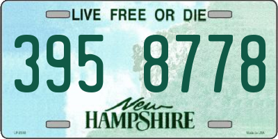 NH license plate 3958778
