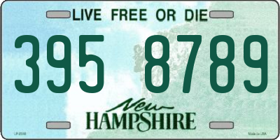NH license plate 3958789